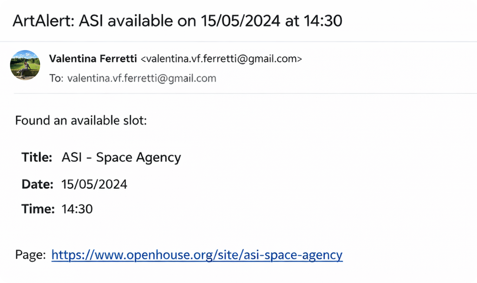 ArtAlert Email mockup