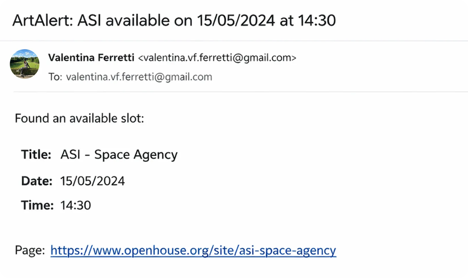 ArtAlert Email mockup