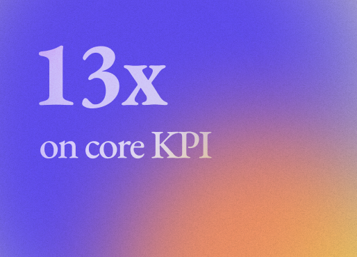 13x on core KPI